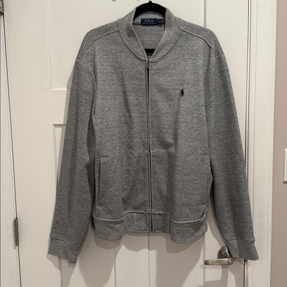 Polo by Ralph Lauren Men's Gray Zip-Up Jacket and Matching Pant Set - Picture 2 of 7